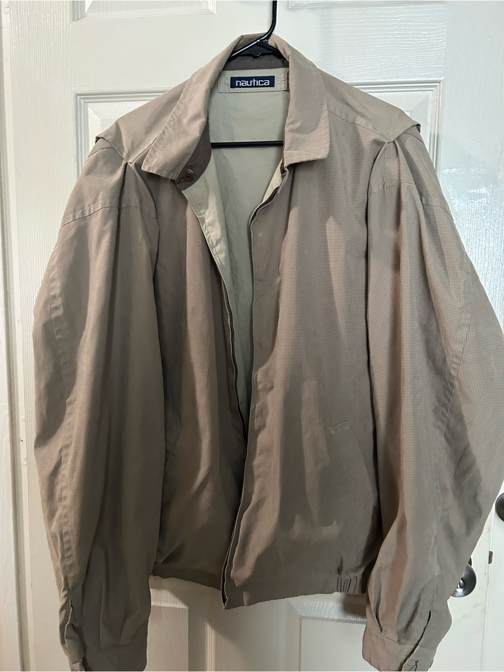 Nautica Men's Khaki Zip-Front  Reversible Jacket (unisex)